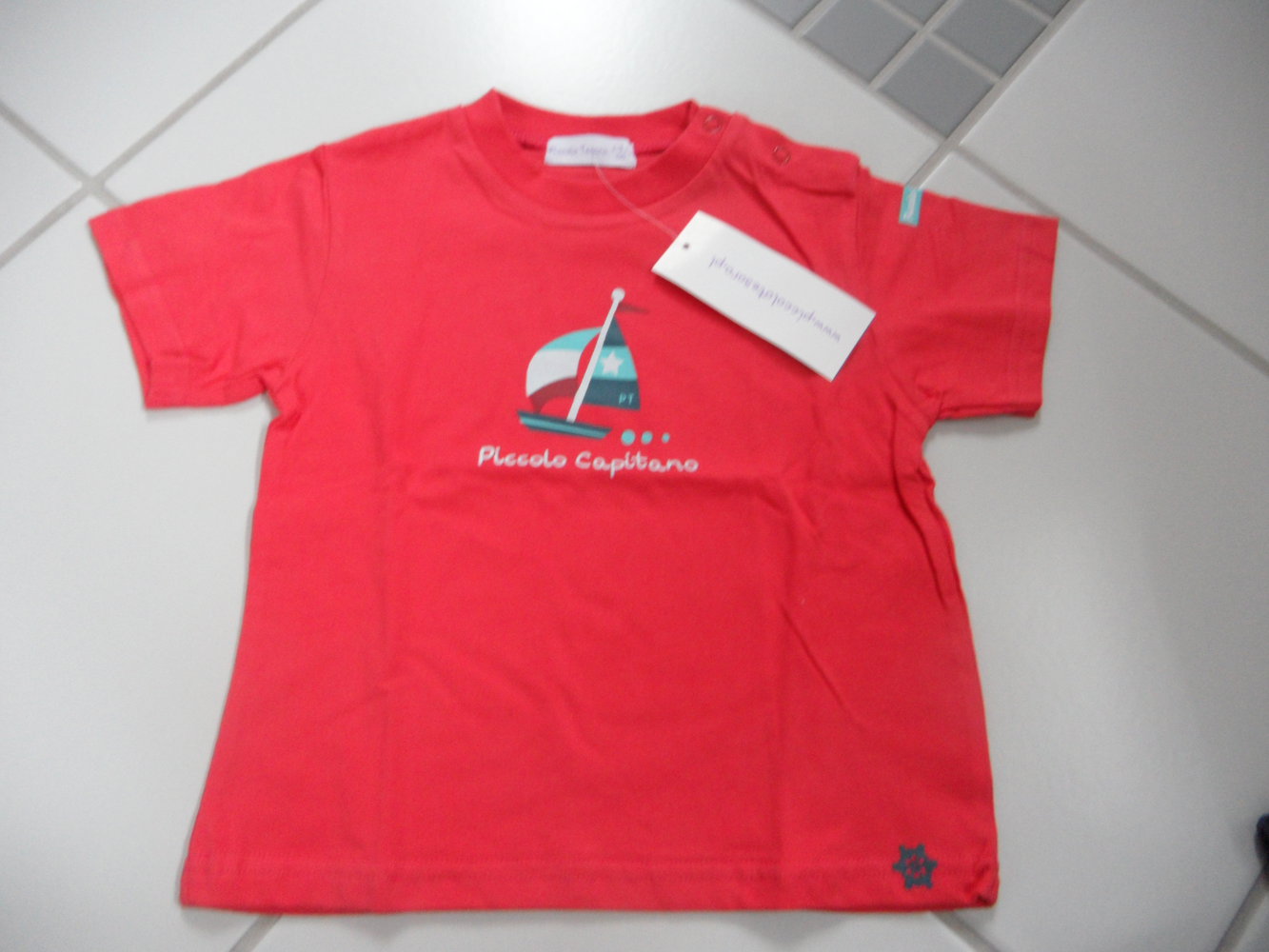 neues T-Shirt mit Etikett Piccolo Tesoro  Schiff maritim
