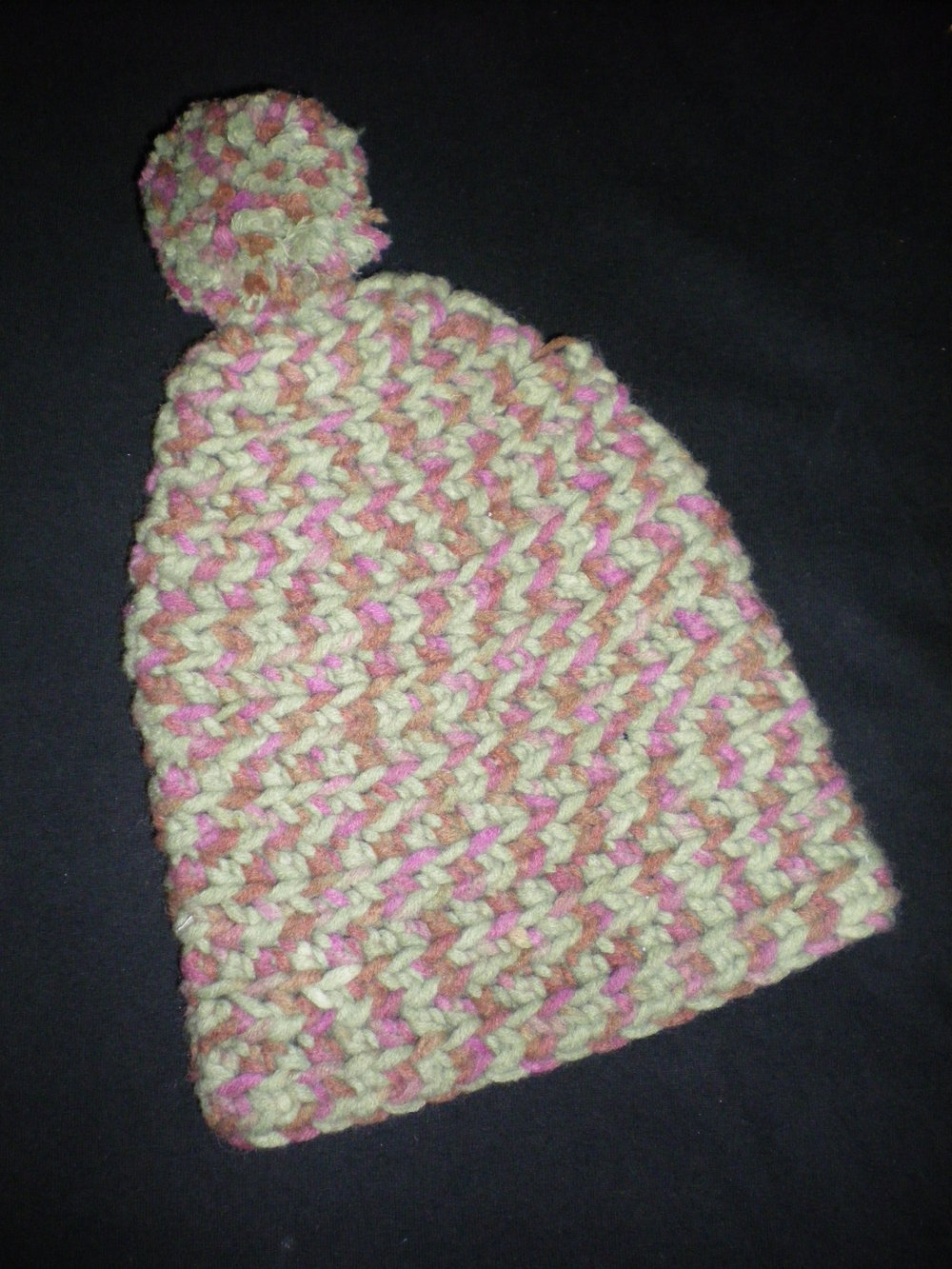 Häkelmütze mit Bommel