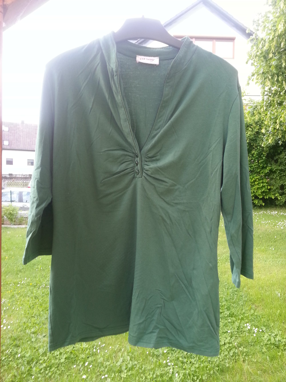 Shirt grün Orsay Basic dreiviertel