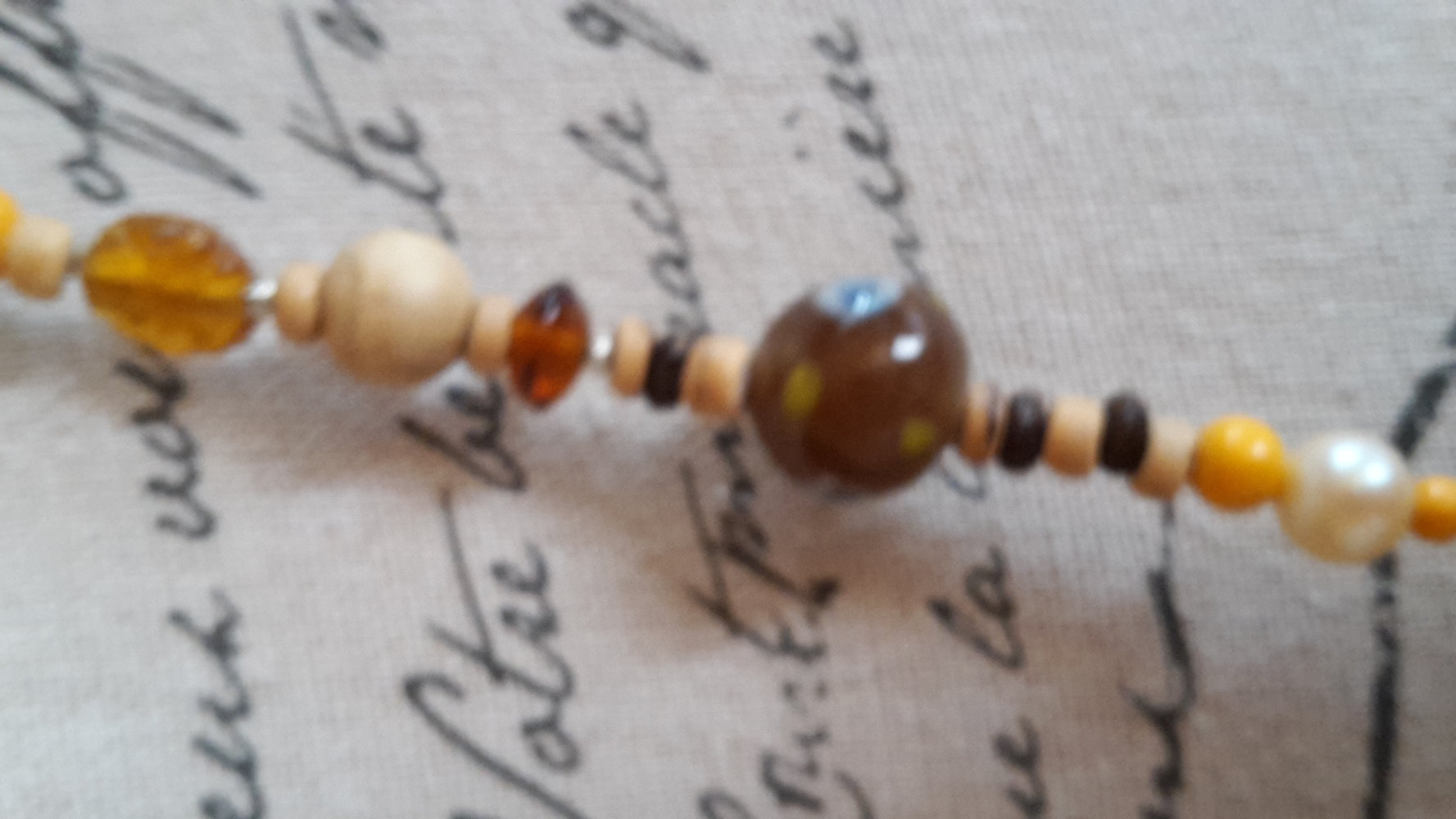 Muschel kette braun Glas chic Business