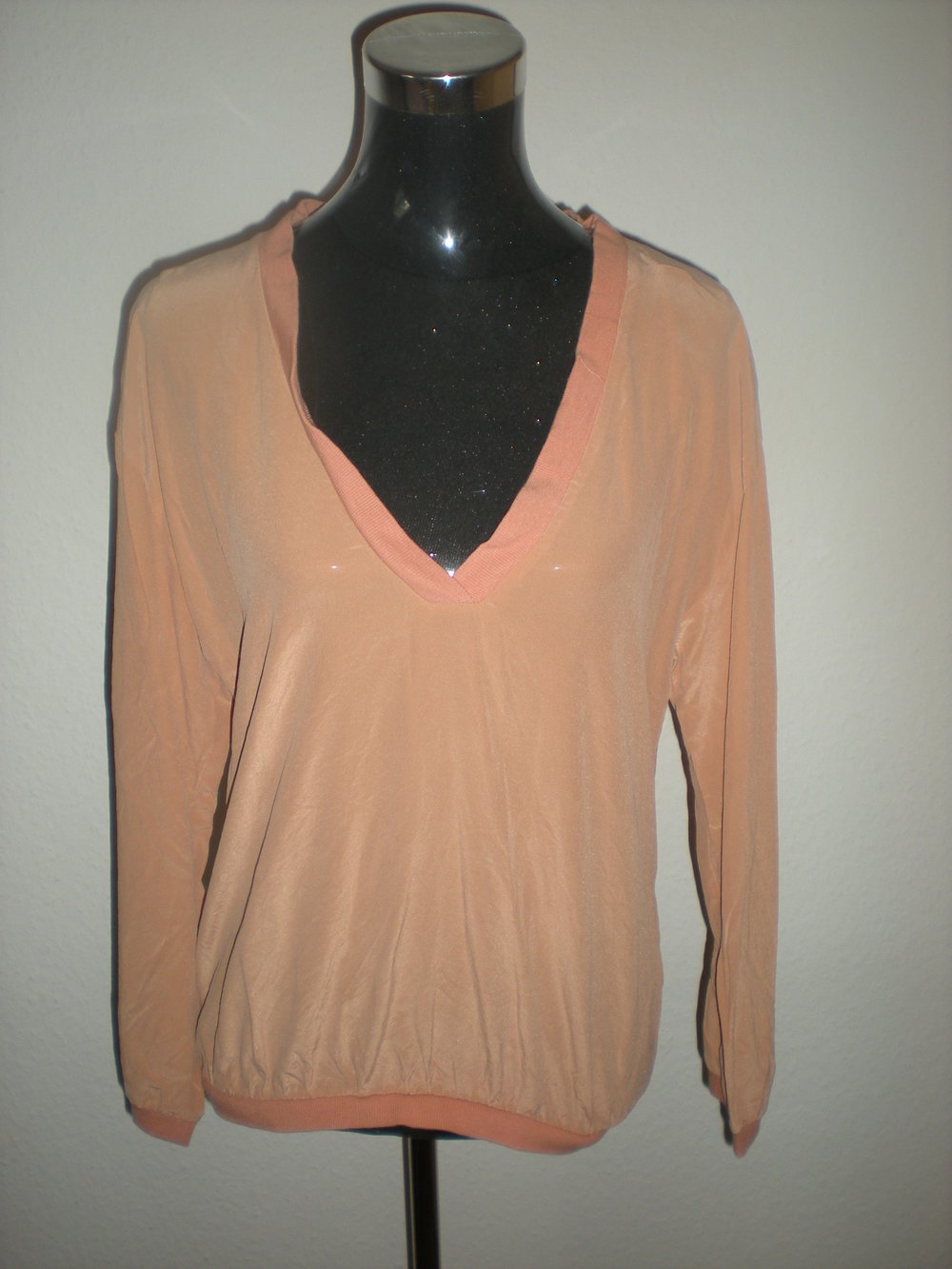 T-Shirt Shirt Longshirt Bluse Blusenshirt aus Seide und Viskose von edc in Gr. M 40