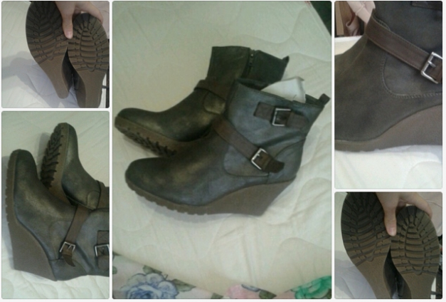 Wedges Stiefel mit schnallen neu Größe 40,5