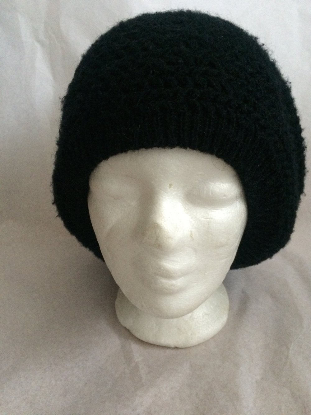 Diesel, zwei Lagen Strick Ballonmütze, Cap in schwarz