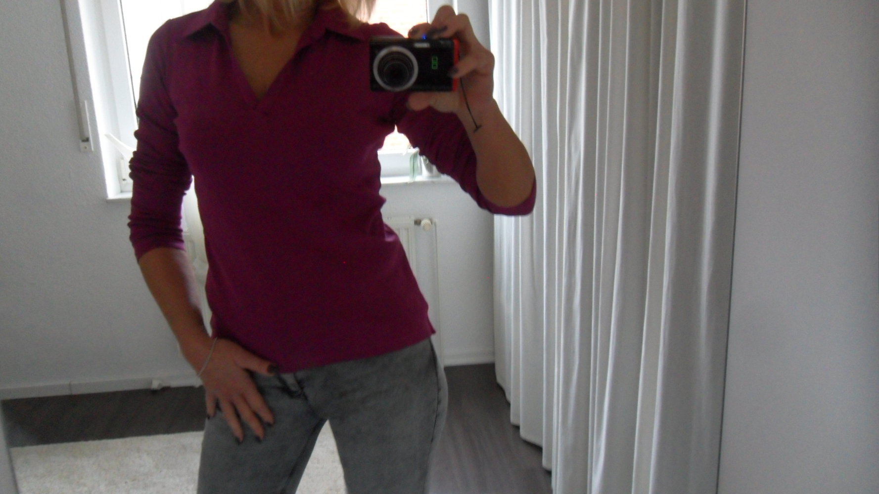 Esprit - Poloshirt mit langem Arm - Langarmshirt - Shirt - S - 