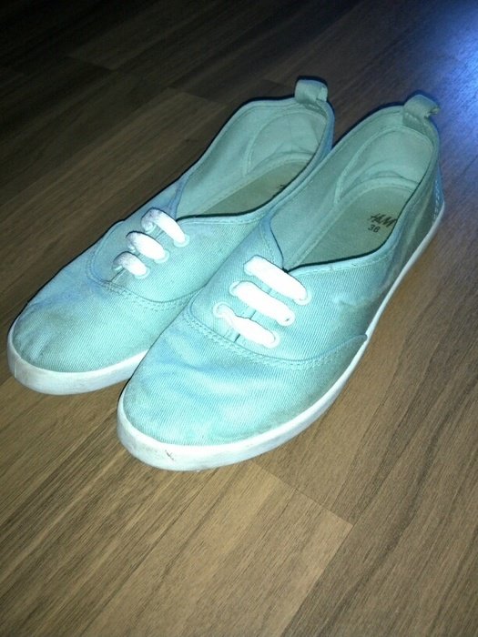 Türkise Stoffschuhe von H&M
