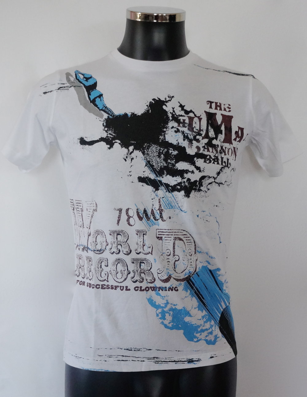   Diesel T-Shirt World 78 Blau-Braun-Weiß XS