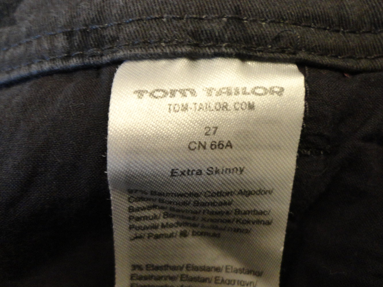 Skinny Röhren Jeans Sterne Basic Denim Tom Tailor