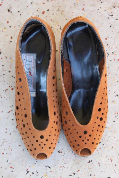 Vintage! Peeptoe - JULIA VAN BEEK Pumps 6,5 cm