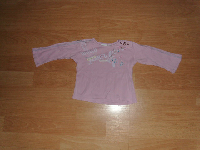 Langarmshirt von Mexx, rosa mit Motiven, Gr. 74