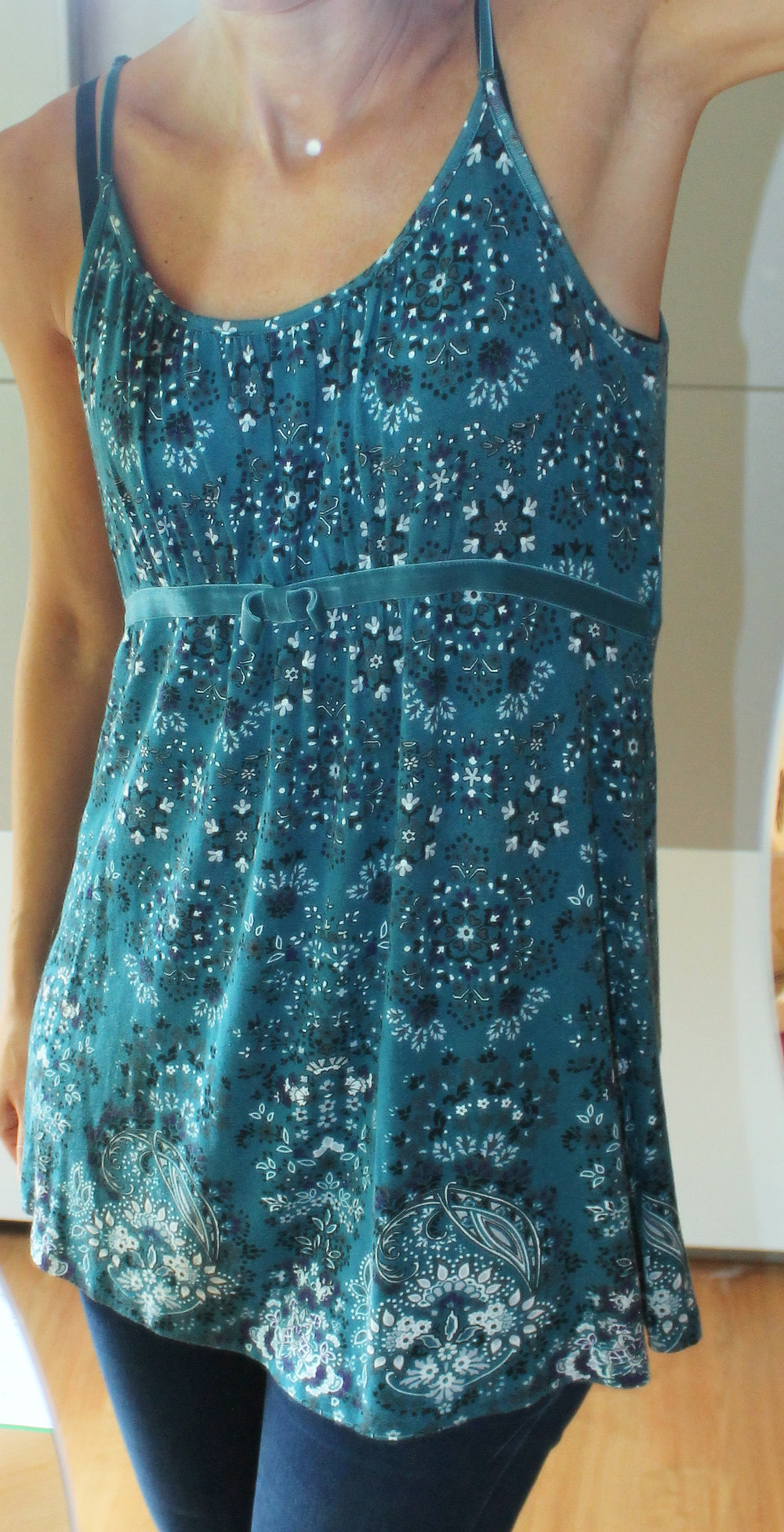 schönes Babydoll Oberteil in petrol grün