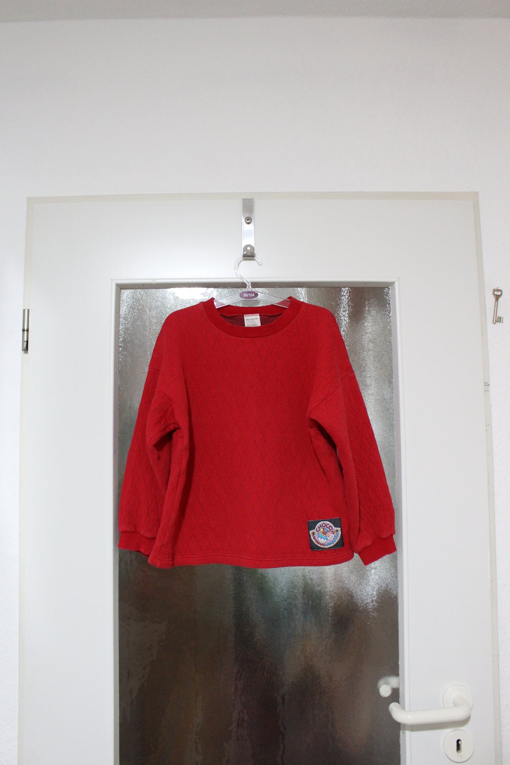 96. Sweatshirt für Mädchen, rot, Gr. 140