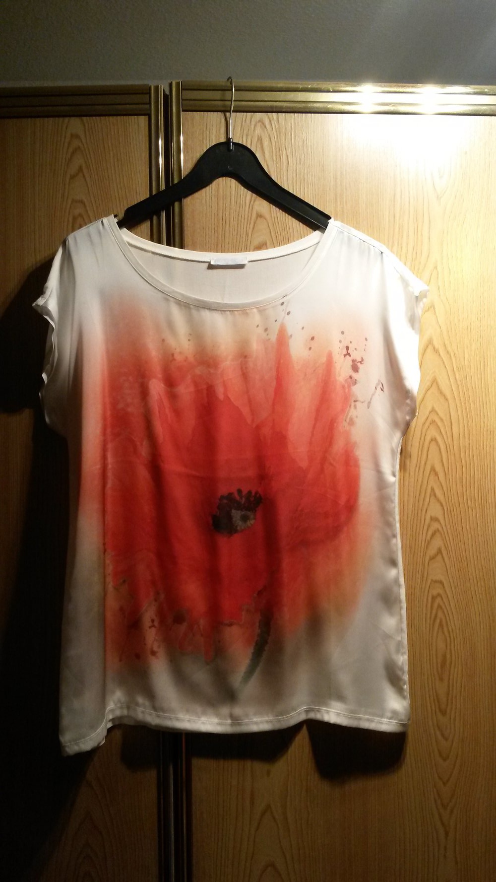 34. Shirt mit Mohndruck, Gr. 38