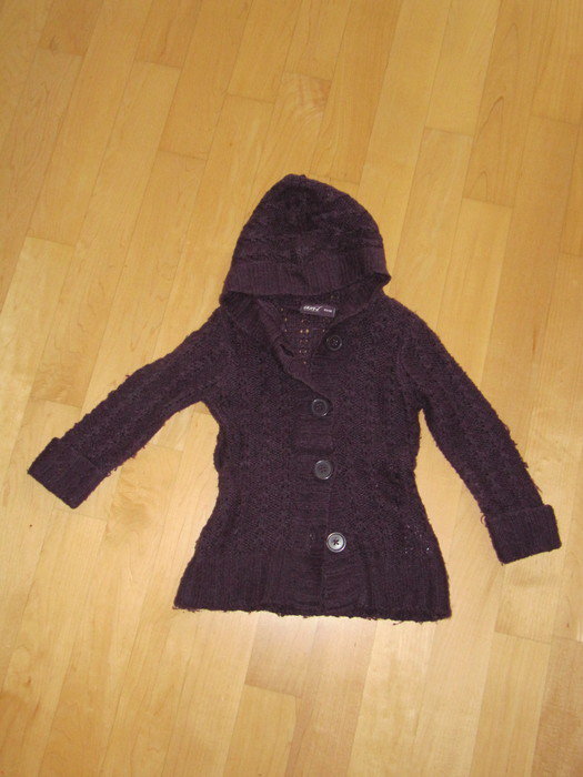 Strickjacke Hoodie lila Strick Gr.92/98