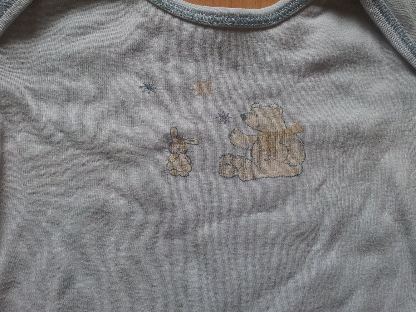 Body hellblau Hase Eisbär Sterne TCM Gr. 86/92 