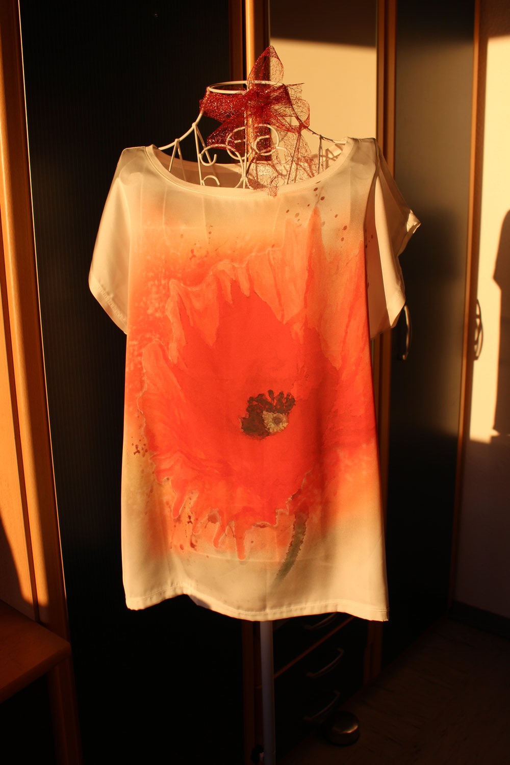 34. Shirt mit Mohndruck, Gr. 38