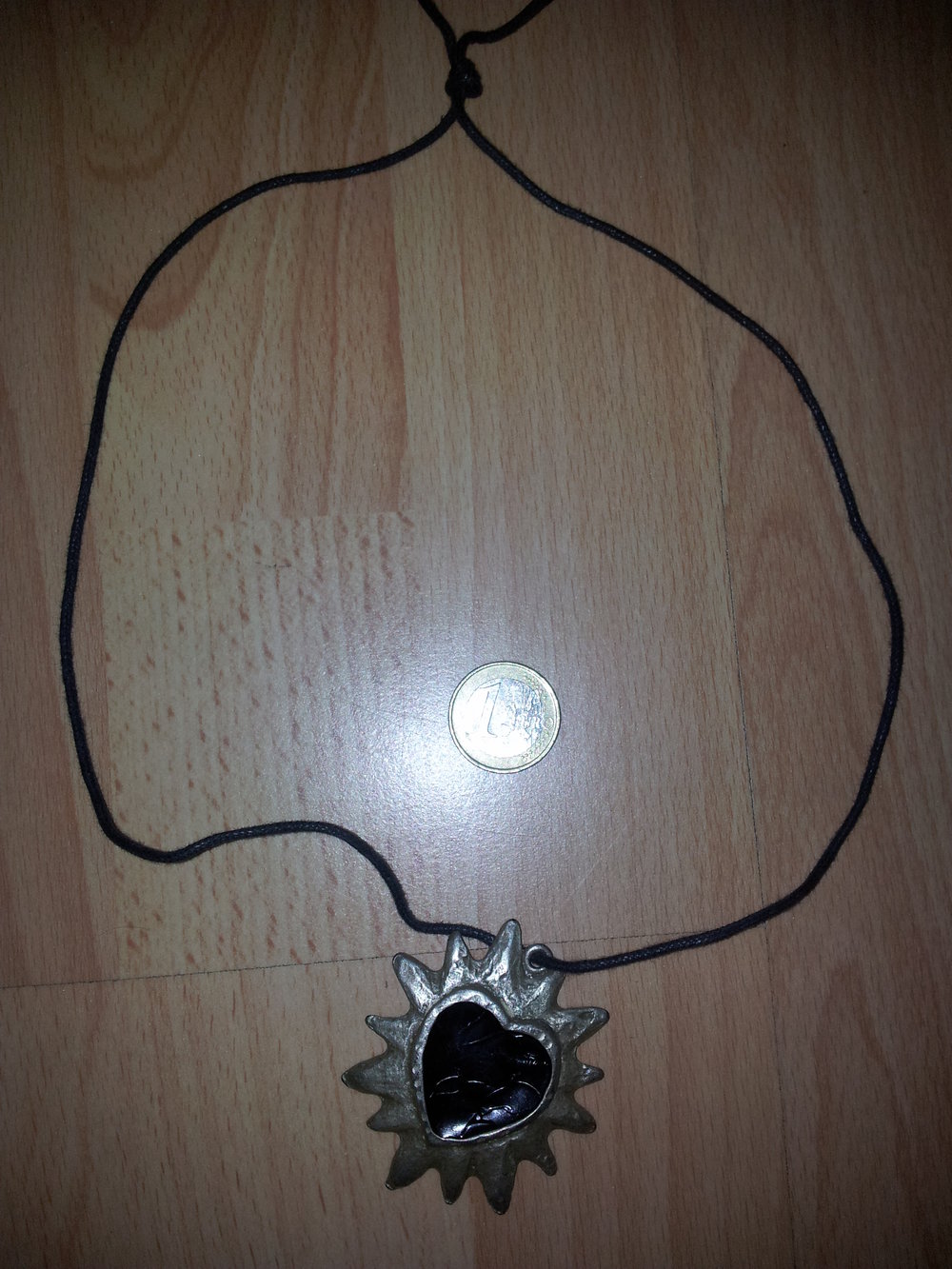 Modeschmuck Kette Sonne mit Herz  NEU