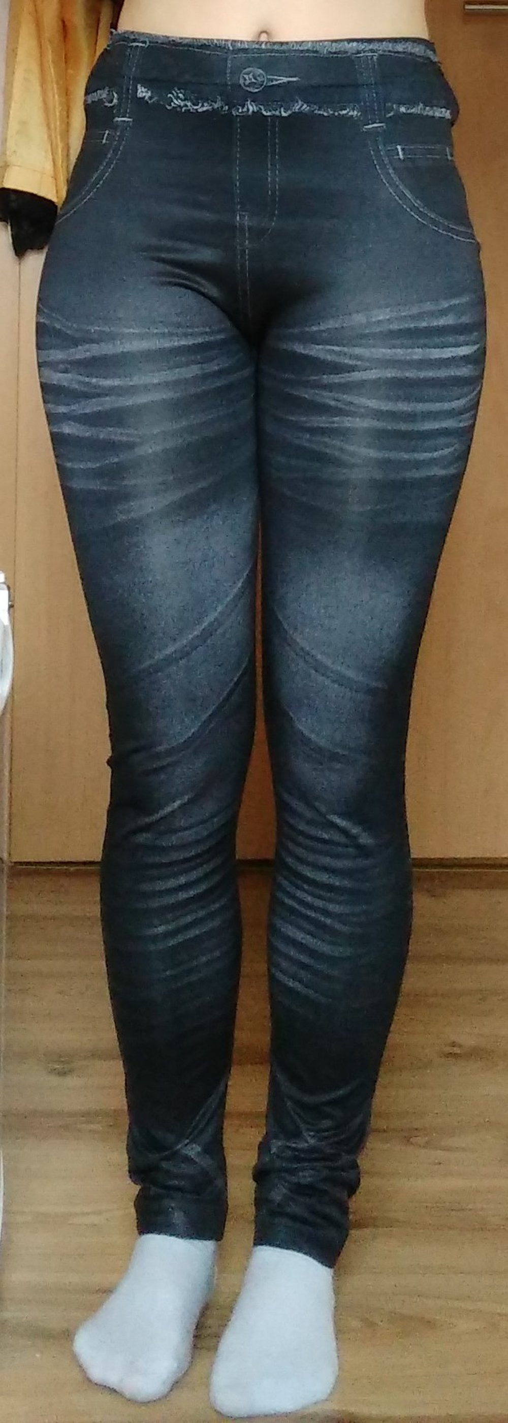 elastische Jeggings in Jeanslook