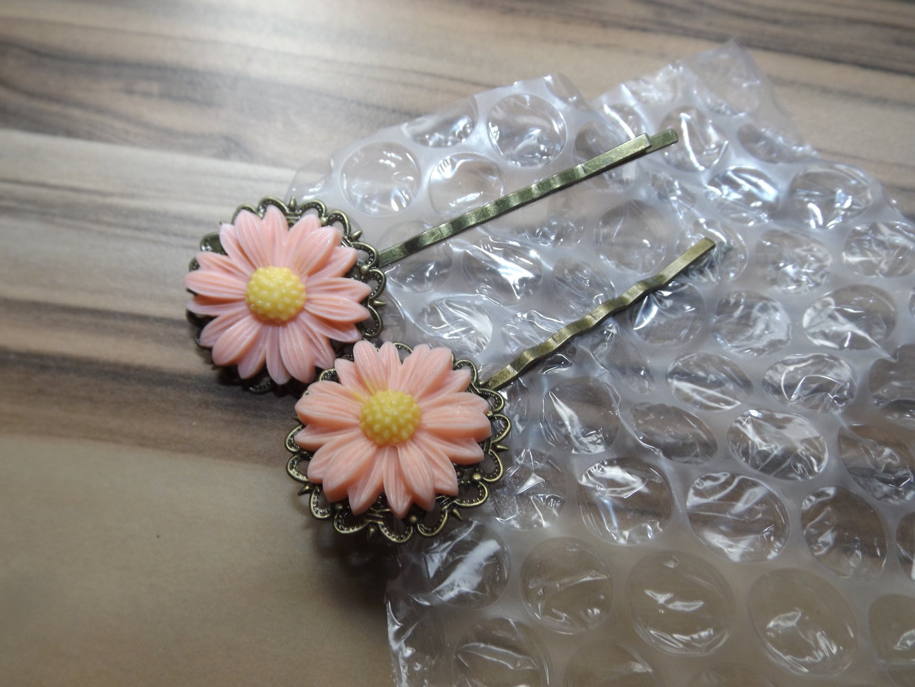 hübsche blumige Haarklemmen DIY neu Haarspange