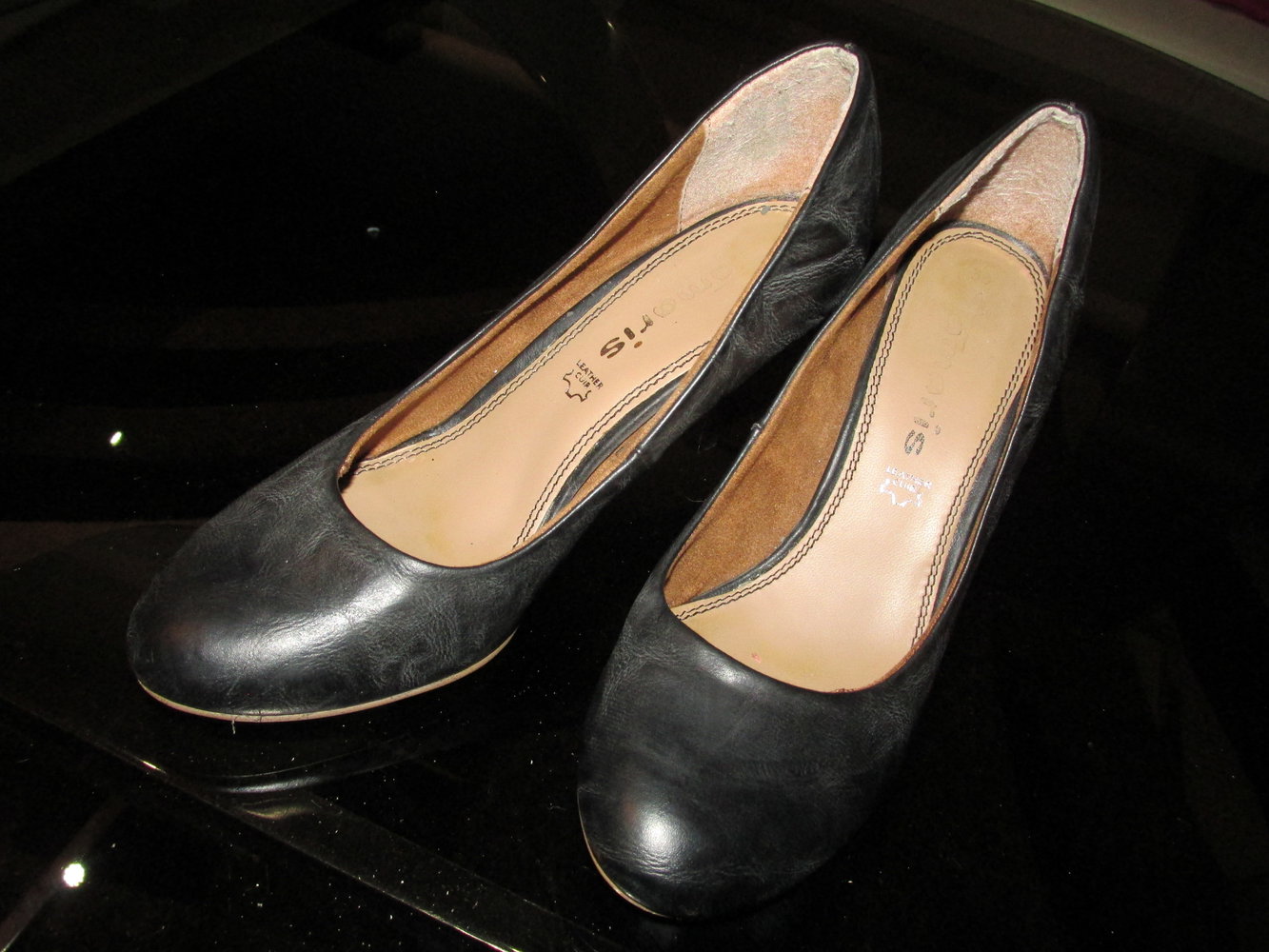 ausgefallene grauschwarz antiker Look, Pumps von Tamaris, Gr. 38
