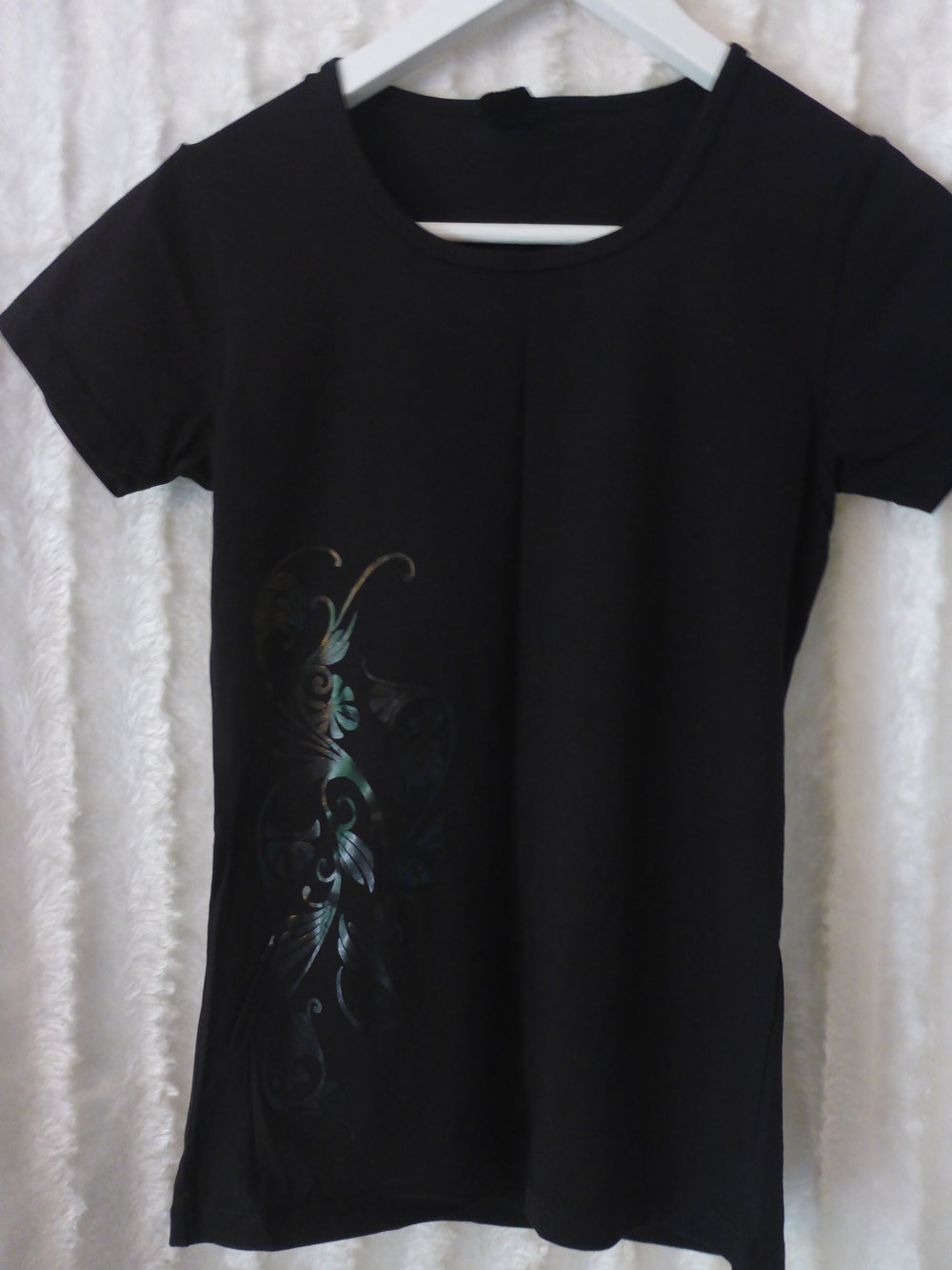 T- Shirt schwarz, Sonar, Ornamente, Gr. S.