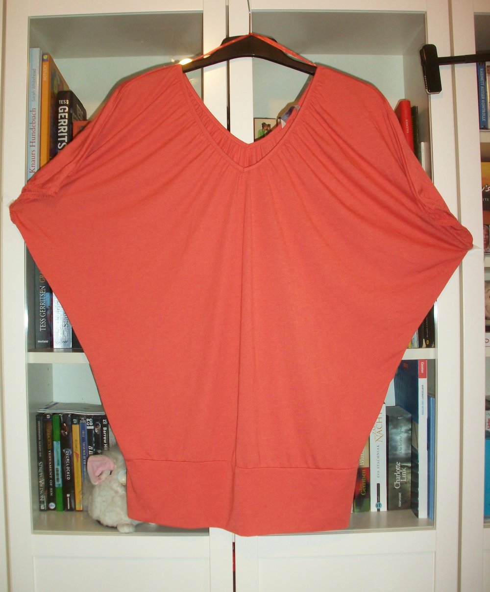 asymmetrisches Shirt in orange von C&A Clockhouse, Gr. 44, unbenutzt, wie neu!