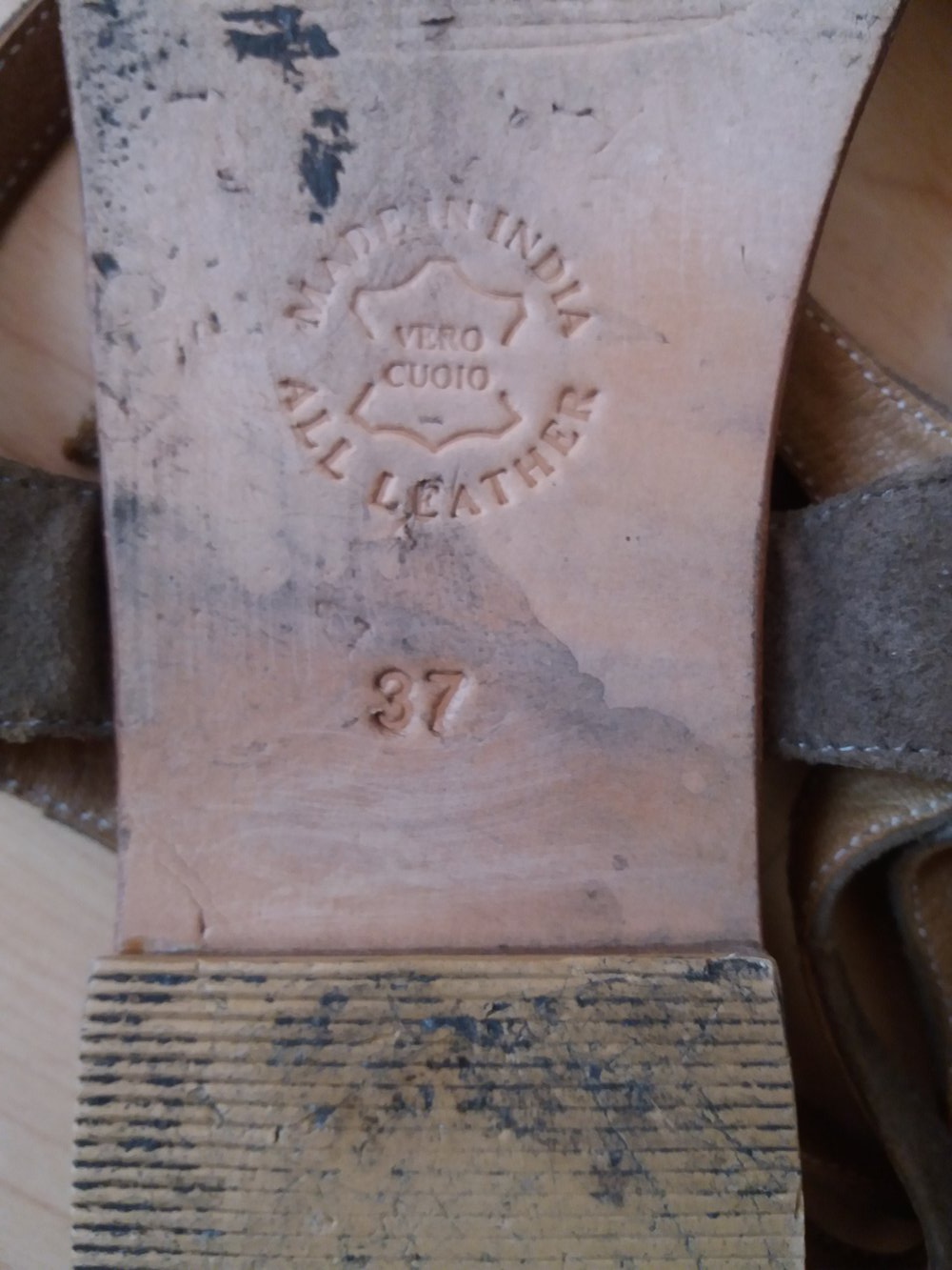 Echt Leder Zehensandaletten Black Lily Braun 37 38