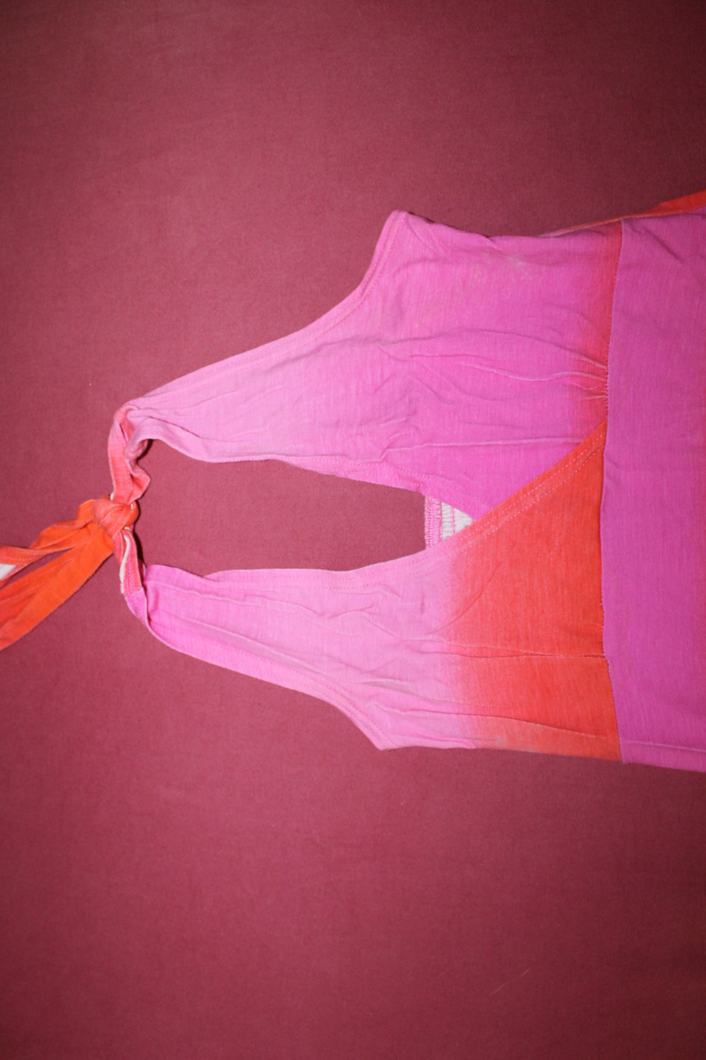 knalliges neon Sommerkleid / Neckholder in pink und orange von C&A
