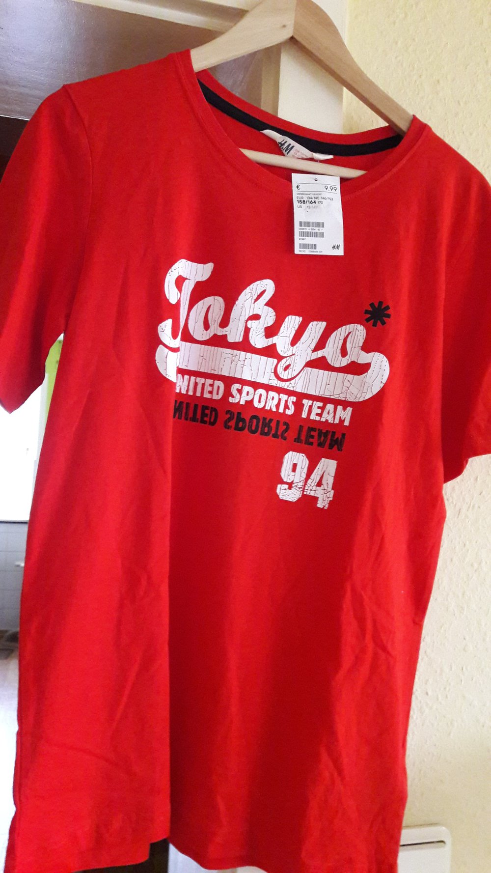 Shirt für Jungs NEU orange rot von H&M 158/164