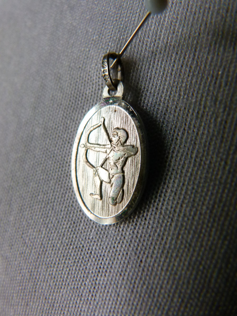 Sternzeichen Anhänger Schütze, 925er Echtsilber, Vintage Boho Mori Hippie Festival Goa