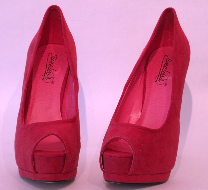 Sexy Plateau Peeptoe Pumps Highheels Gr. 41 (UK 8) pink neu