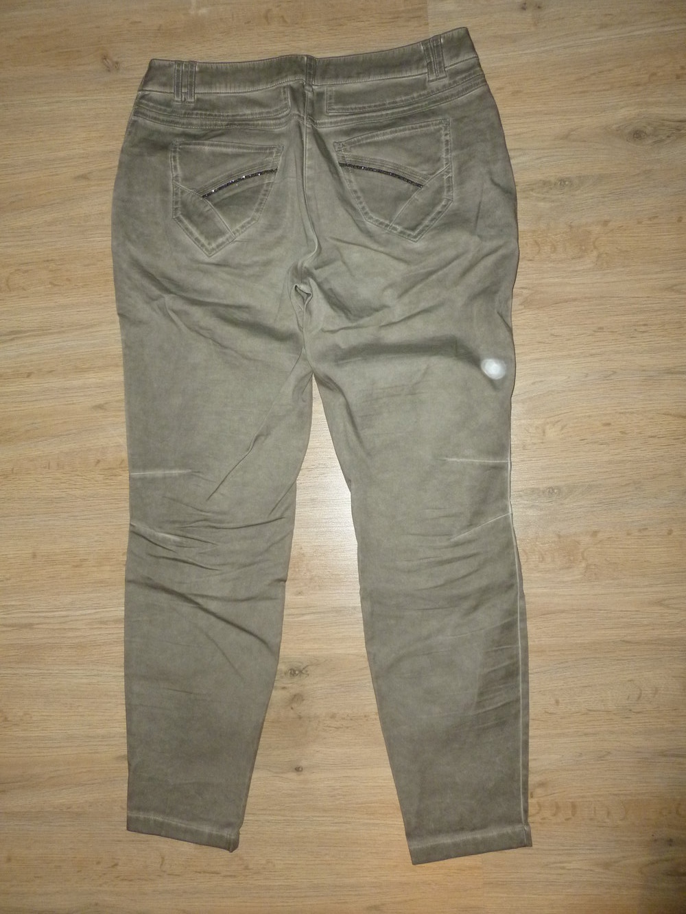 Hose Jeans beige Pailletten estelle jolie Mode Express