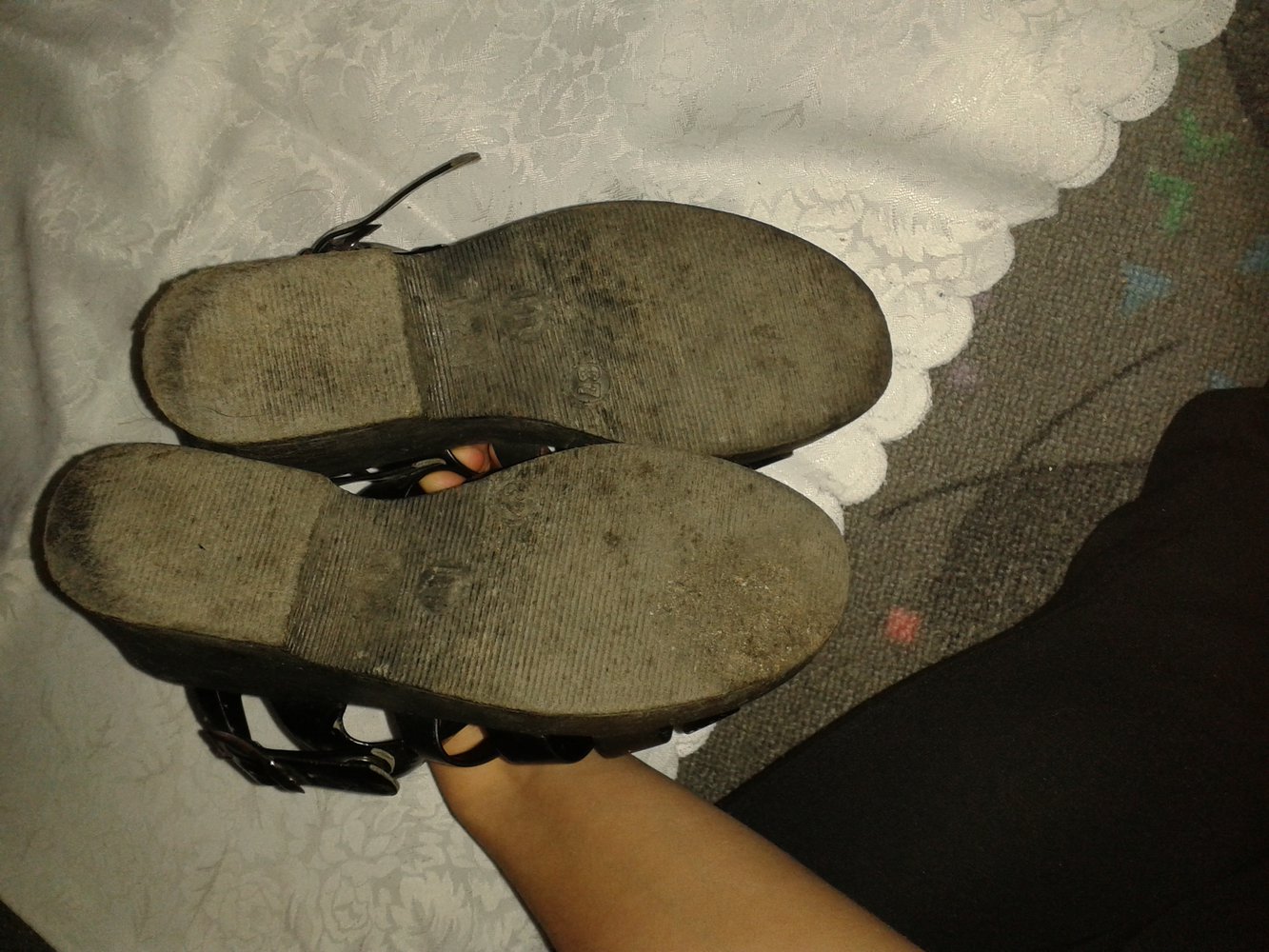 Gladiatoren Sandalen Schwarze plateau Schuhe