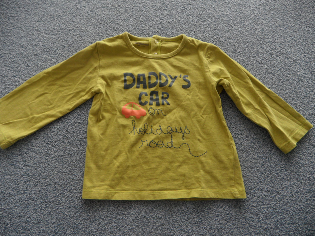 Vertbaudet anis-grünes Langarmshirt Gr. 86/92