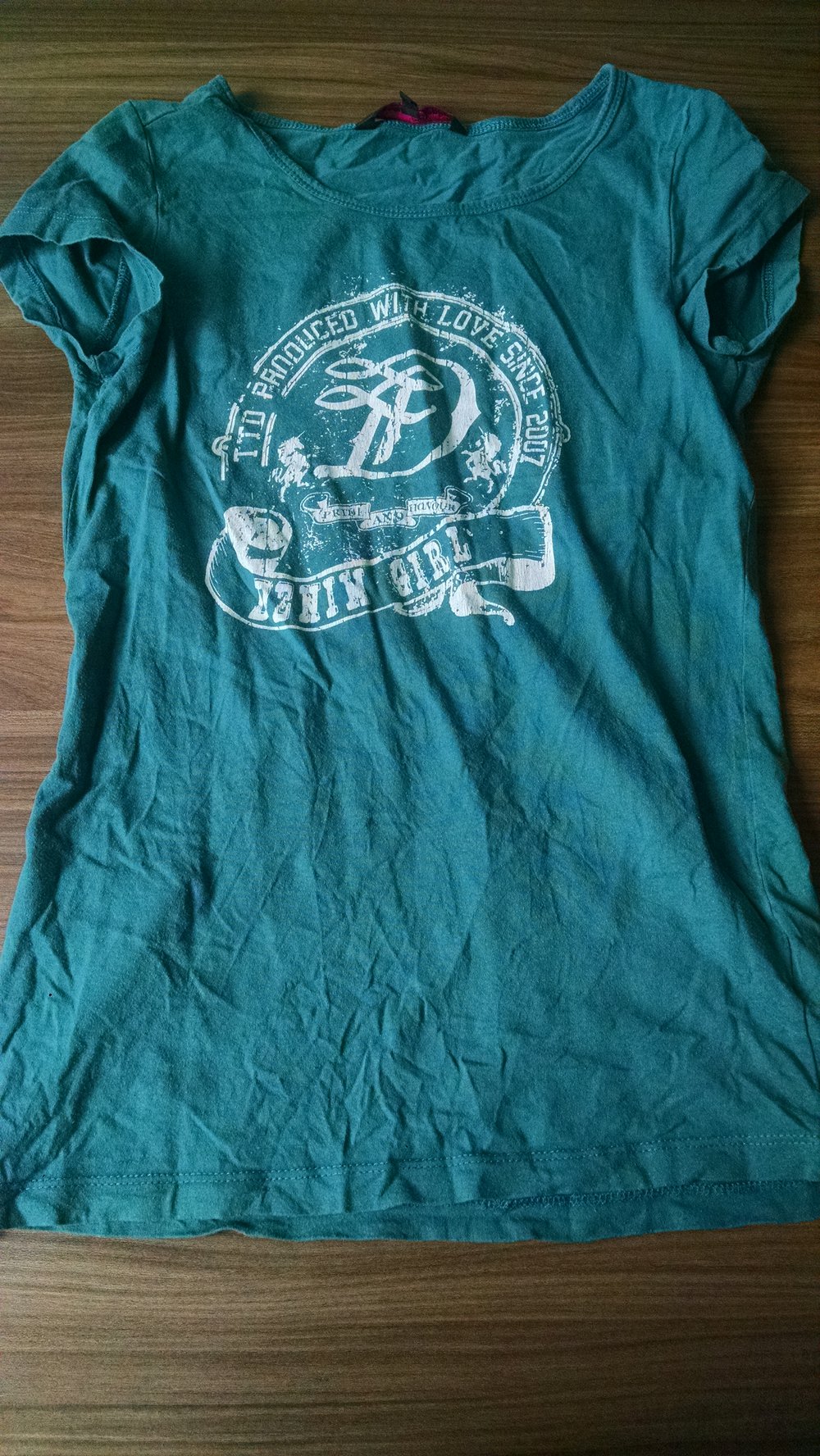 Blaugrünes T-Shirt Gr. M