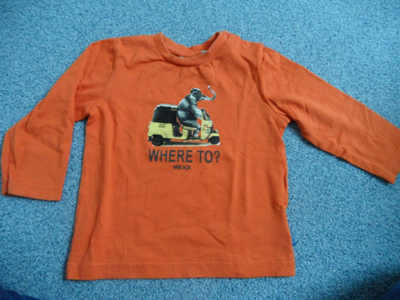 Mexx cooles witziges Langarmshirt mit Elefant auf Roller