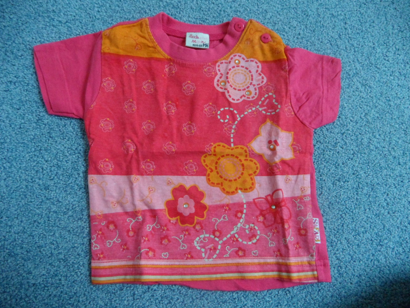 little girl star T-Shirt mit fröhlichem Muster