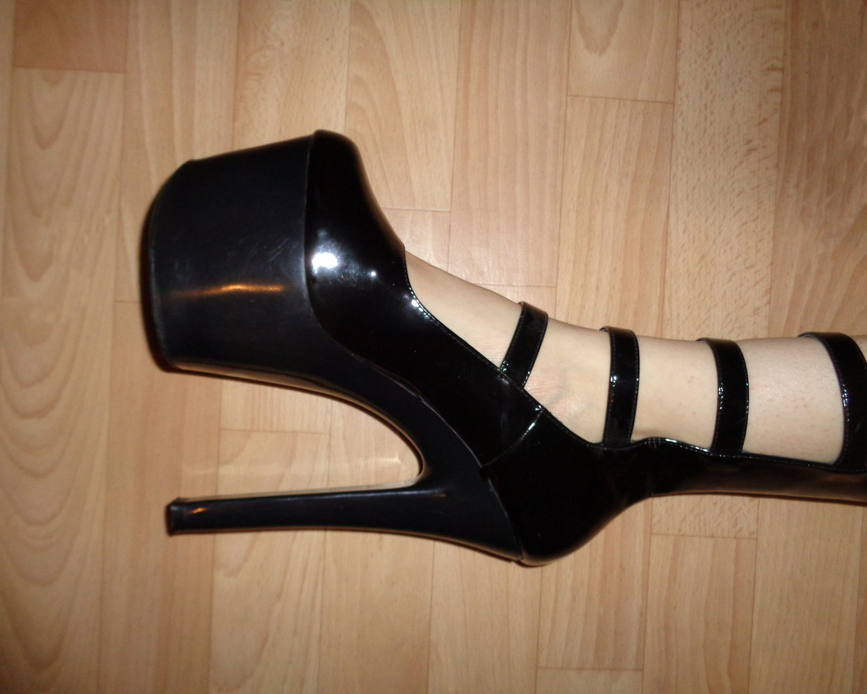 Pleaser high-heels Gr.38/39 Lack Plateau Schuhe Fetisch BDSM Gothic Gothik