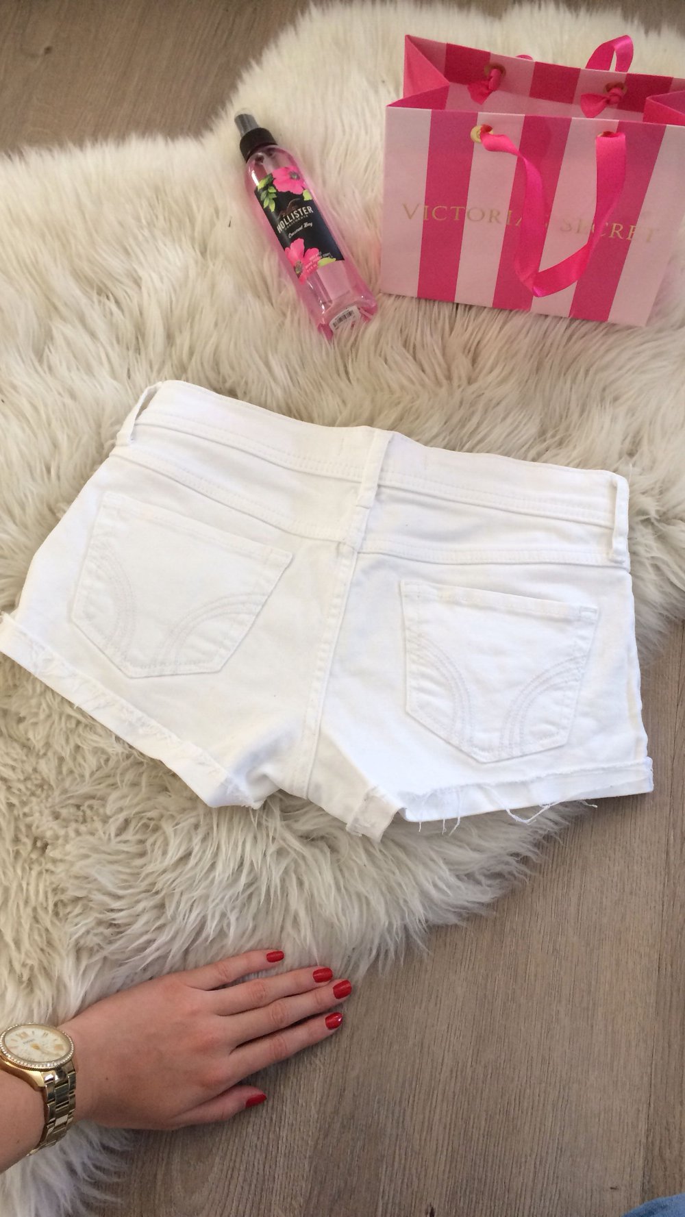 Hollister Jeansshorts weiß