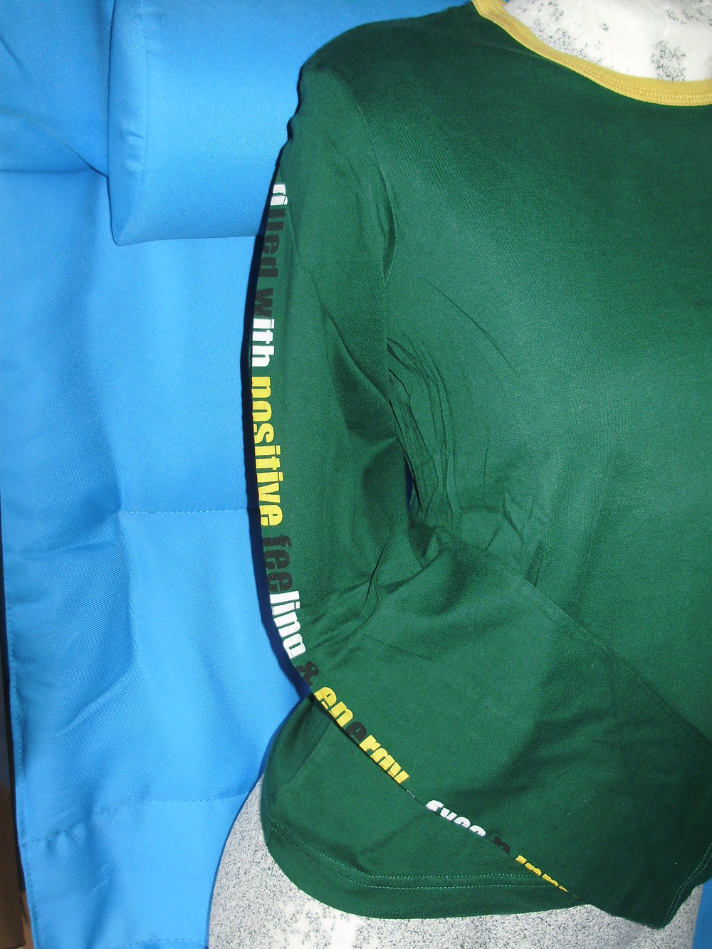 Esprit Shirt grün Schrift Print sportlich lässig S