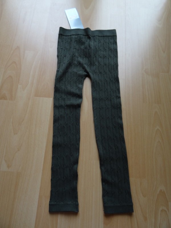 Leggins Legging lange Unterhose khaki Gr. 128/134 - NEU