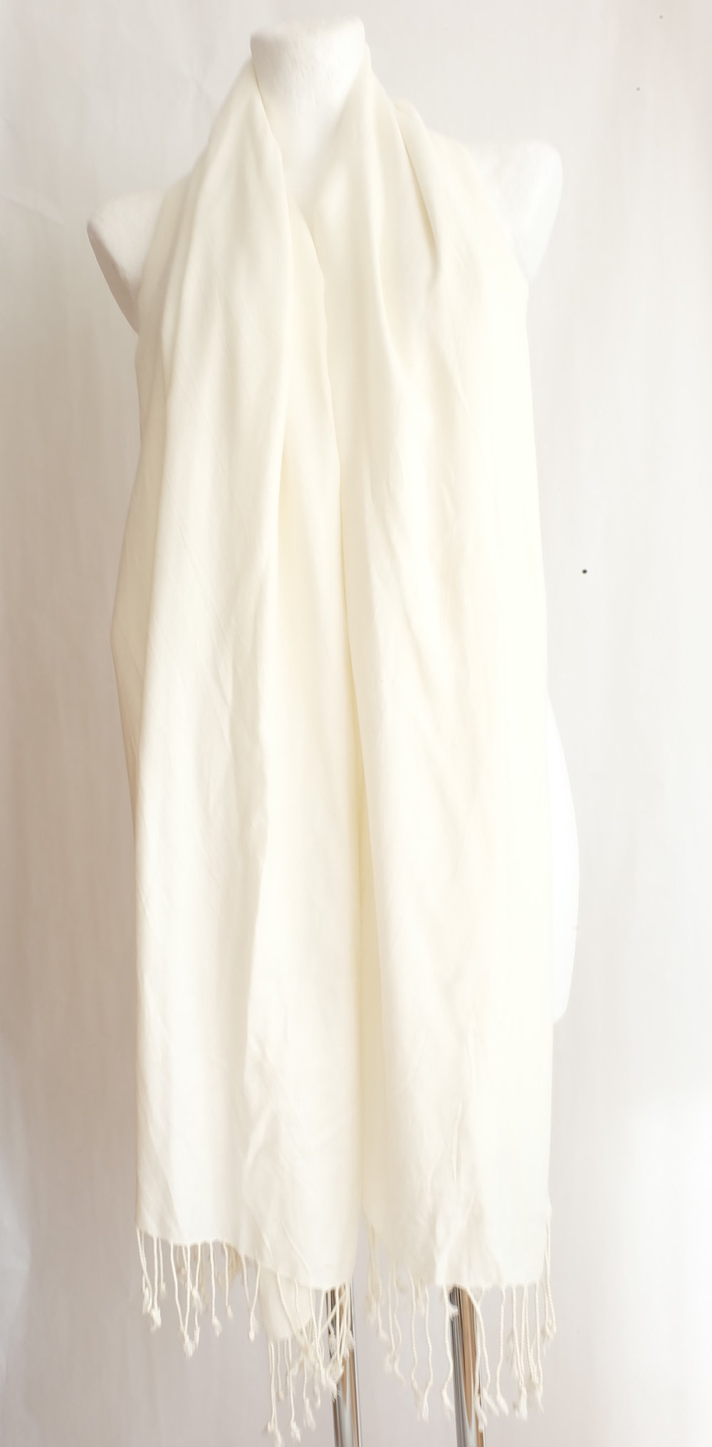 Pashmiran Schal Tuch Ecrue Weiss