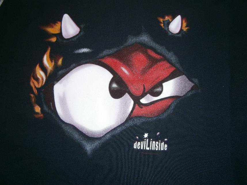 Sweatshirt-Jacke Kapuzenjacke von Wear Me Baby Gr. M, Print: deviLinside