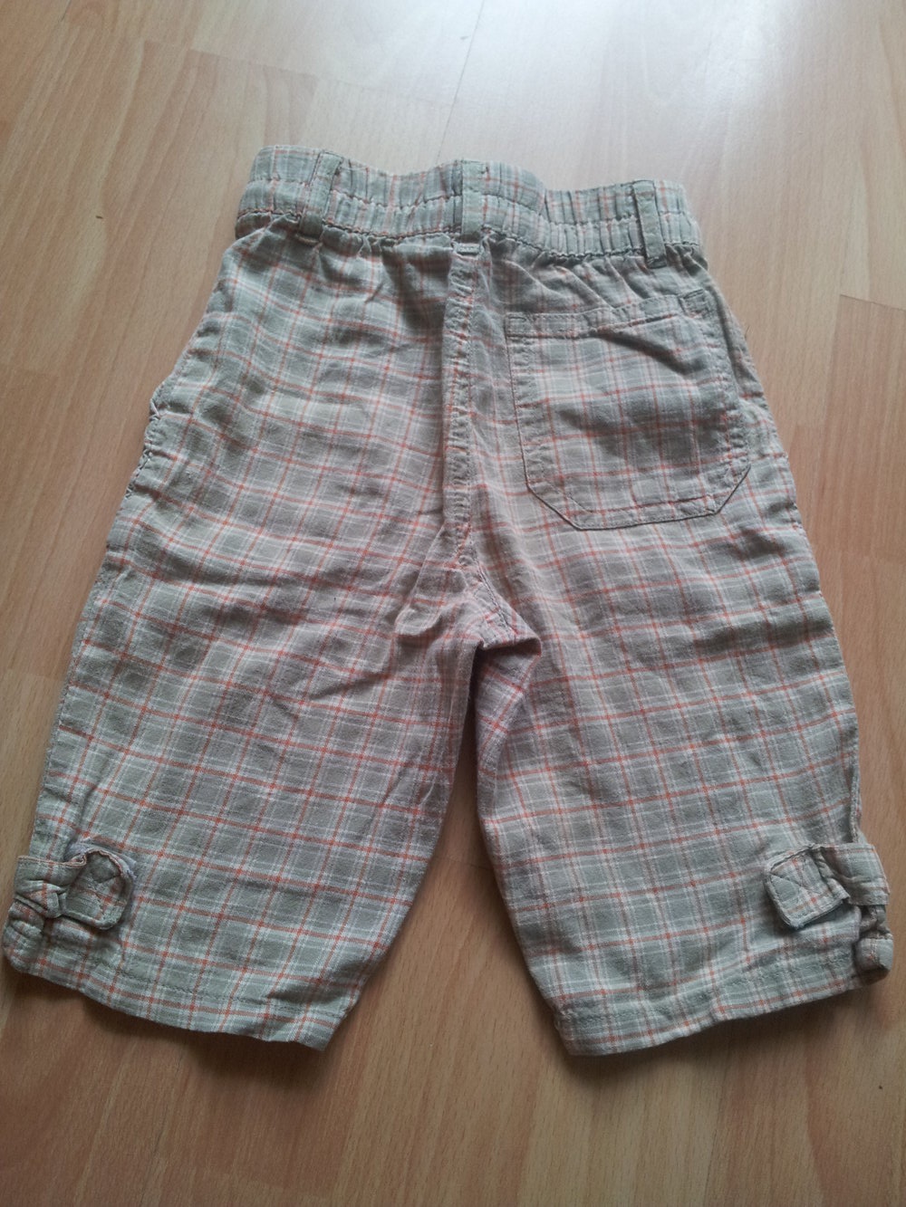 kurze Hose Sommerhose beide orange kariert Gr. 86
