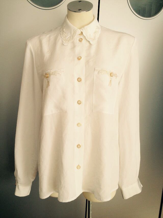 Luxsusklasse Design Vintage Bluse Einzelstück 
