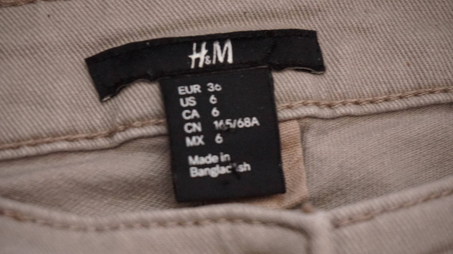 graue Hose H&M Skinny Gr. 36