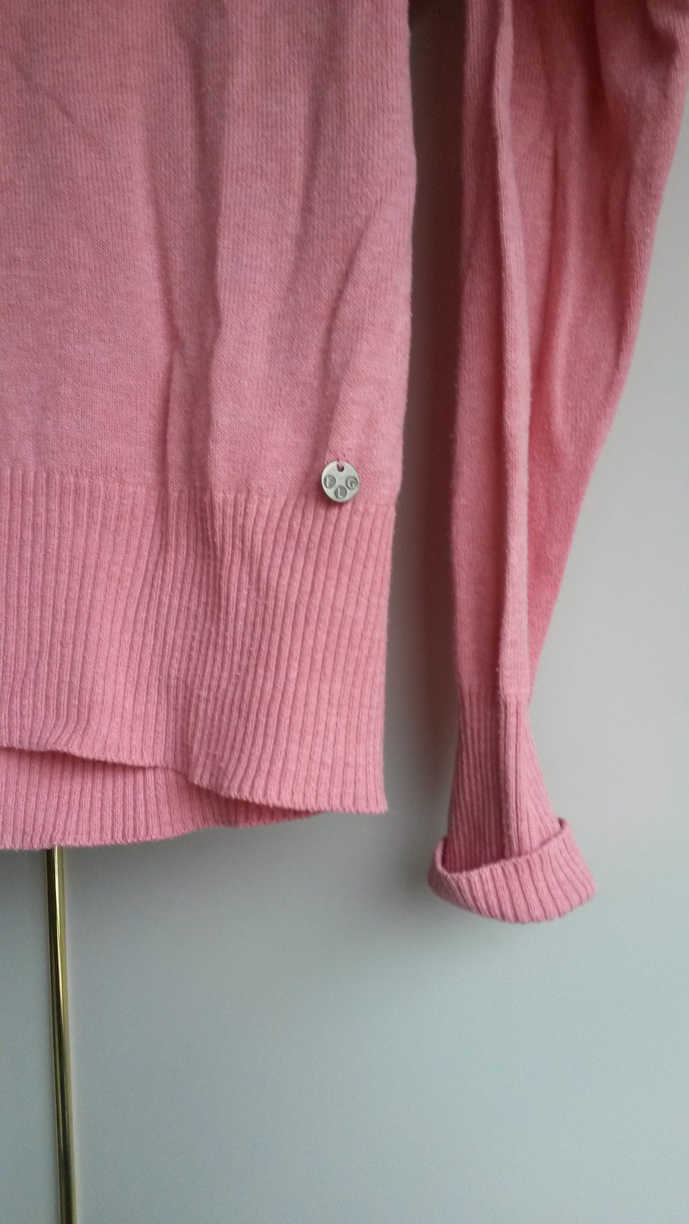 Rosa/laxfarbenes Shirt mit Fledermausärmeln Gr. 36/38