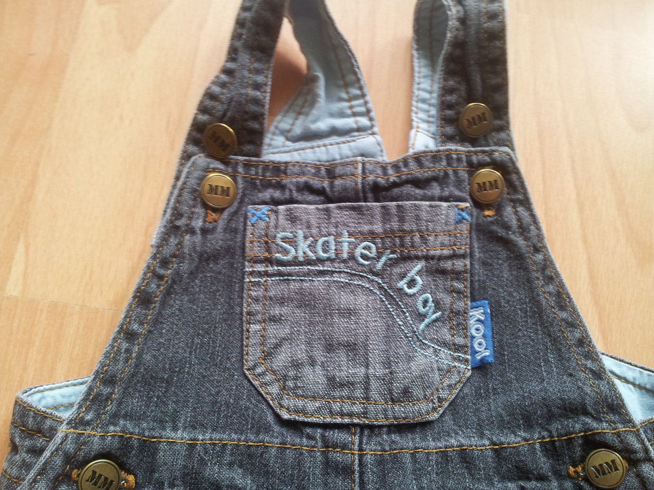 kurze Jeans Latzhose Skater Boy Gr. 74