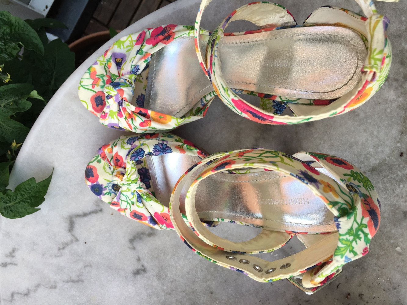 Sommer Highheels Peeptoes Blümchenschuhe