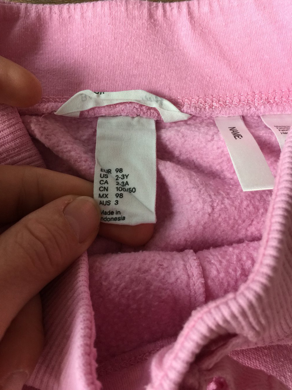 Rosa Sweathose Gr. 98