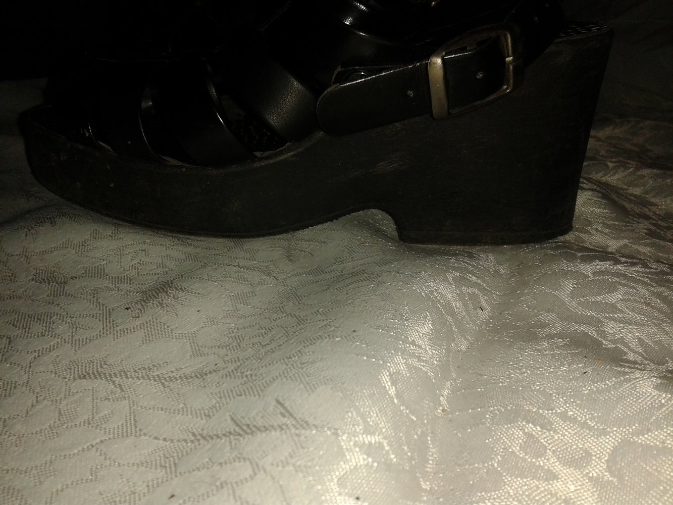 Gladiatoren Sandalen Schwarze plateau Schuhe